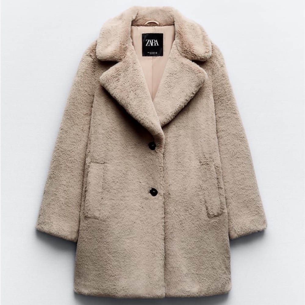 ZARA FAUX FUR COAT